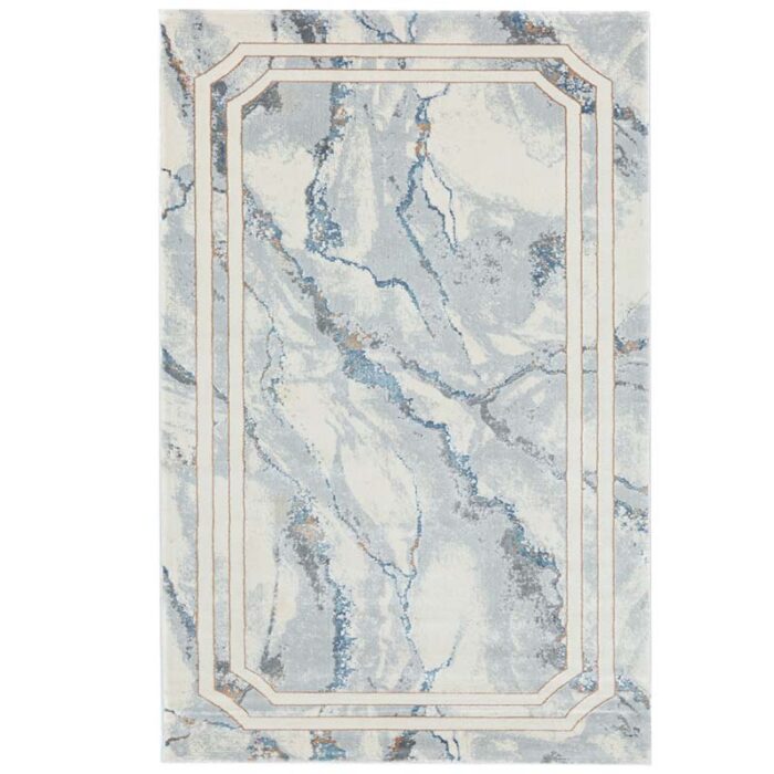 DS04 BLUE Covor Domino DS04B Gri/ Albastru - imagine 2