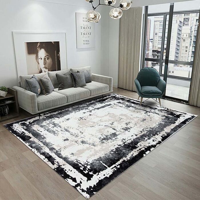 897 NEGRU POZA 1 Covor Modern Rose 897 NEGRU