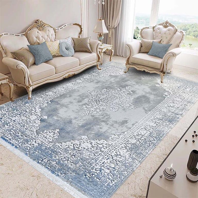 Covor Lootus L012H Gri/Turcoaz