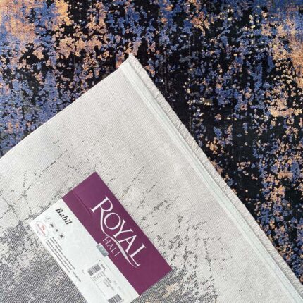 Covor Babil BX05 Gri/Albastru/Auriu - imagine 4