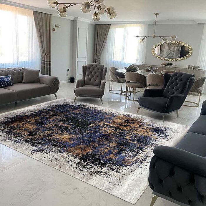 BABIL BX05A POZA 1 Covor Babil BX05 Gri/Albastru/Auriu
