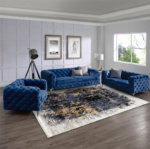 Covor Babil BX05 Gri/Albastru/Auriu - imagine 2