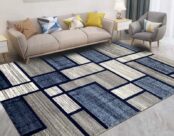 Covor Geometric SULTAN 37003A Gri/ Albastru