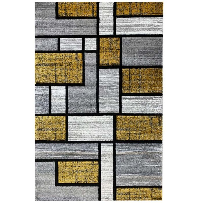 37003a mustar Covor Geometric SULTAN 37003A Gri / Mustar - imagine 2
