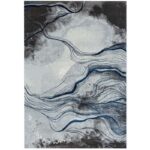 Covor Modern EFES cod: HE780 Gri/ Albastru - imagine 2