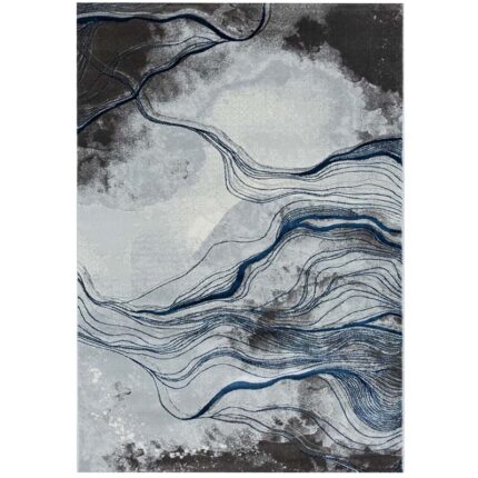 Covor Modern EFES cod: HE780 Gri/ Albastru - imagine 2