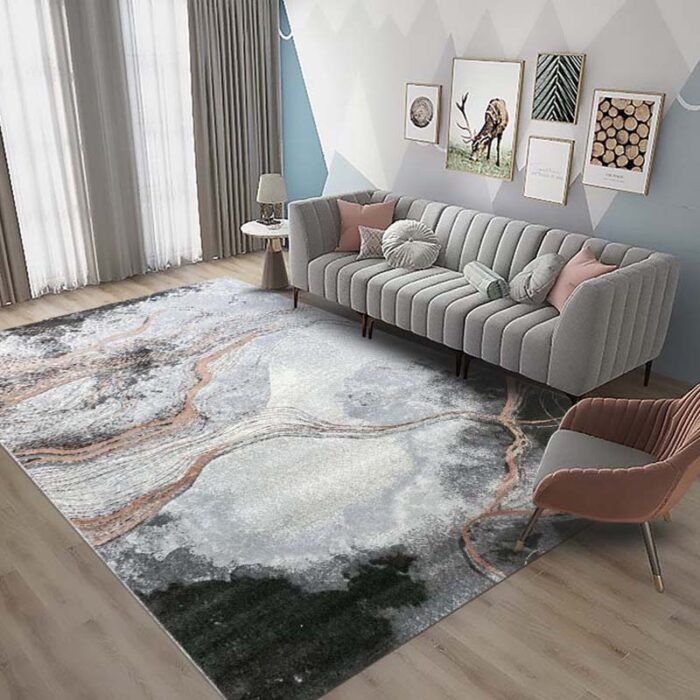 HE780 ROZ POZA Covor Modern EFES cod: HE780 Gri/ Roz