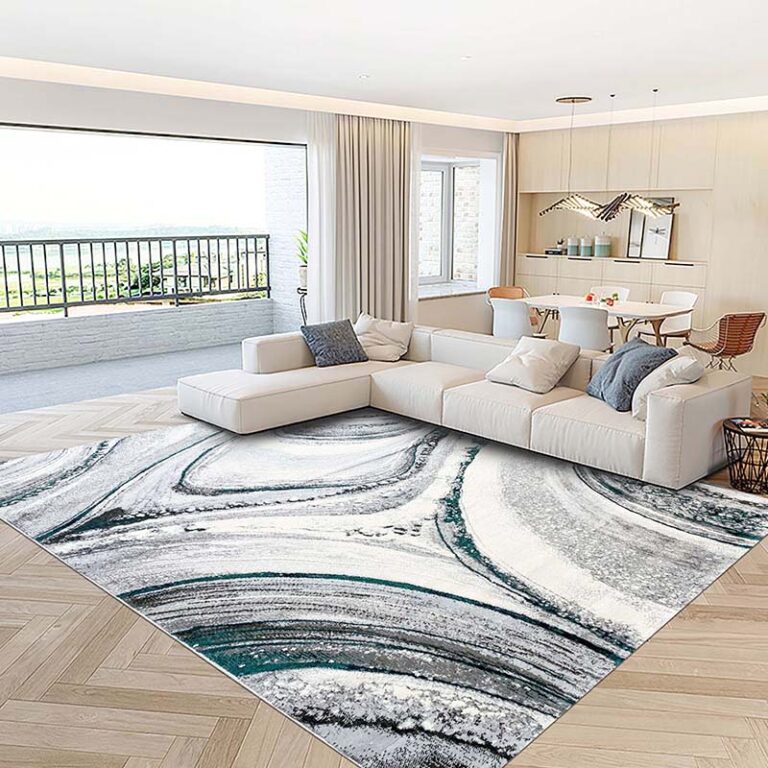 Covor Modern EFES cod: HE783 Gri/ Verde