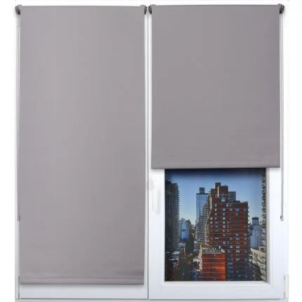 RULOU BLACKOUT 150X180 CM – GRI COMPOZIȚIE POLYESTER + PVC | JALUZELE