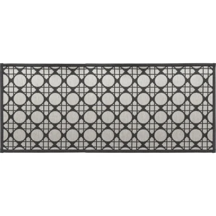 COVOR BUCĂTĂRIE 50X120 CM – GEOMETRIC NEGRU COMPOZITIE 100% POLYESTER