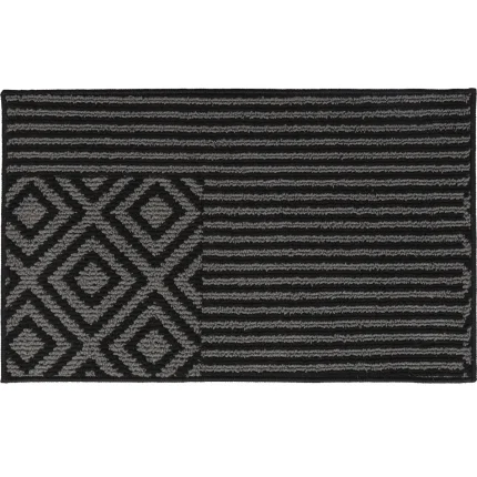 COVOR BUCĂTĂRIE 50X80 CM – AZTECA NEGRU COMPOZITIE 100% POLYESTER