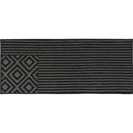 COVOR BUCĂTĂRIE 50X120 CM – AZTECA NEGRU COMPOZITIE 100% POLYESTER