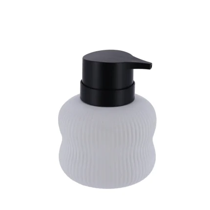 DISPENSER SĂPUN CERAMICĂ  300ML - ALB / NEGRU