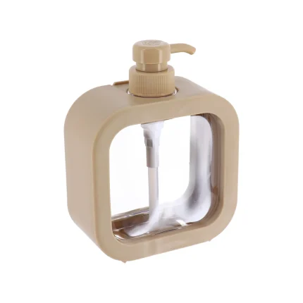 DISPENSER SĂPUN PLASTIC 300ML - BEJ / TRANSPARENT