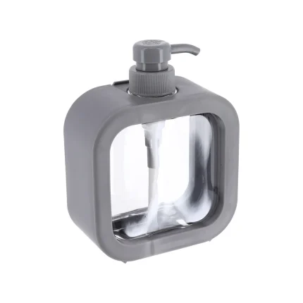 DISPENSER SĂPUN PLASTIC 300ML - GRI / TRANSPARENT