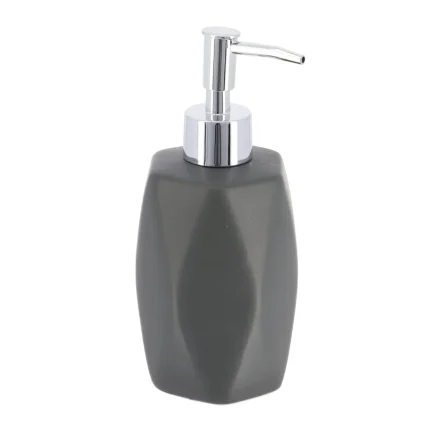 DISPENSER SĂPUN CERAMICĂ 330 ML DESIGN DIAMANT - GRI ANTRACIT