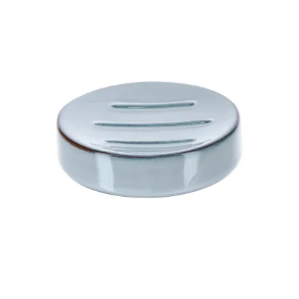SĂPUNIERA CERAMICĂ ROTUNDĂ  - BLEU LUCIOS