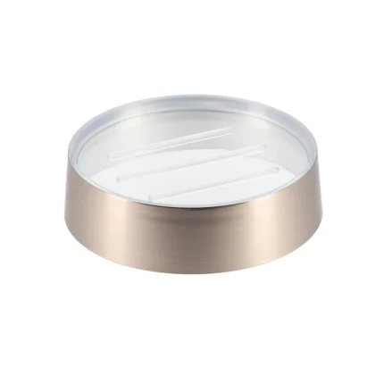 SĂPUNIERA PLASTIC ROTUNDĂ - ARGINTIU METALIZAT