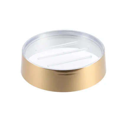 SĂPUNIERA PLASTIC ROTUNDĂ - AURIU METALIZAT