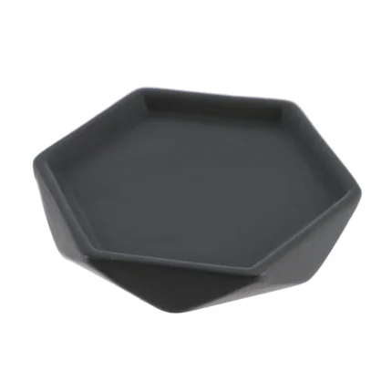 SĂPUNIERA CERAMICĂ DESIGN DIAMANT - GRI ANTRACIT