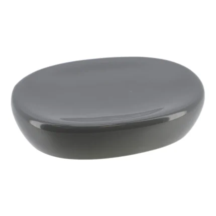 SĂPUNIERA CERAMICĂ OVALA LUCIOASA - GRI