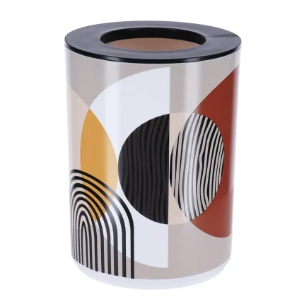 COȘ GUNOI PLASTIC 5L DESIGN GEOMETRIC - MULTICOLOR | COȘURI DE GUNOI BAIE