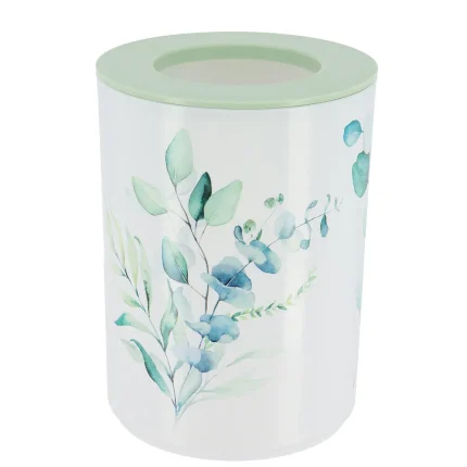 COȘ GUNOI DESIGN FLORAL 5L - BLEU / VERDE | COȘURI DE GUNOI BAIE