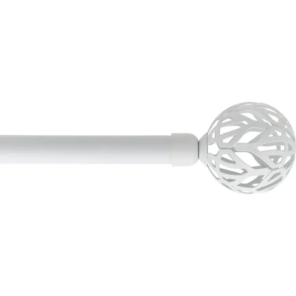 GALERIE PERDEA SIMPLA EXT 210-380 CM/FI19/VINTAGE – ALB MAT MATERIAL FIER FORJAT