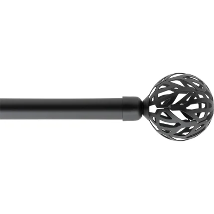 GALERIE PERDEA SIMPLA EXT 210-380 CM/FI19/VINTAGE – NEGRU MAT MATERIAL FIER FORJAT