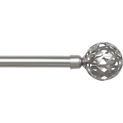 GALERIE PERDEA SIMPLA EXT 210-380 CM/FI19/VINTAGE – ARGINTIU MATERIAL FIER FORJAT