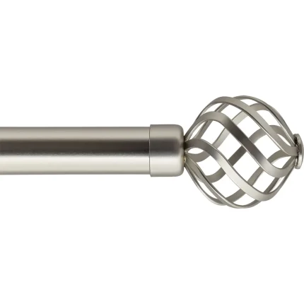 GALERIE PERDEA SIMPLA EXT 120-210 CM/FI28/FLORENCE – ARGINTIU MATERIAL FIER FORJAT