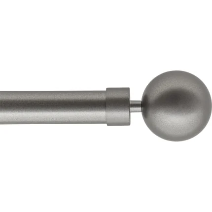 GALERIE PERDEA SIMPLA EXT 120-210 CM/FI28/GAIA – GRI MATERIAL FIER FORJAT