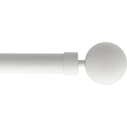 GALERIE PERDEA SIMPLA EXT 210-380 CM/FI28/GAIA – ALB MAT MATERIAL FIER FORJAT