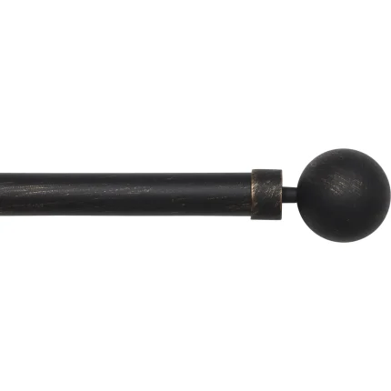 GALERIE PERDEA SIMPLA EXT 210-380 CM/FI28/GAIA – NEGRU/AURIU MATERIAL FIER FORJAT