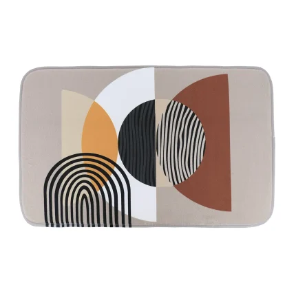 COVOR DE BAIE MICROFIBRA DESIGN GEOMETRIC 45X75 CM - MULTICOLOR CULOARE MULTICOLOR