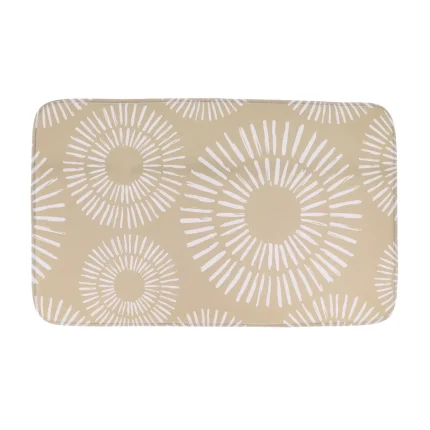 COVOR DE BAIE MICROFIBRA DESIGN SPIRALE 45X75 CM - CREM CULOARE CREM