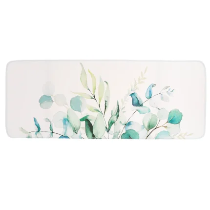 COVOR DE BAIE MICROFIBRA FLORAL 45X120 CM - BLEU CULOARE BLEU