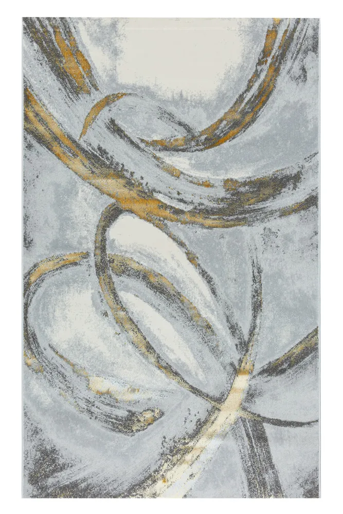776 GREY GOLD Covor Modern EFES cod: HE776 Gri/Muștar - imagine 7