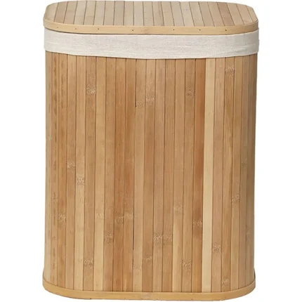 Coș rufe BAMBUS / IN mediu cu capac  36,5X28,5X47 cm - Bamboo / IN  | Organizatoare baie