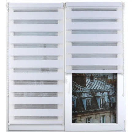 RULOU ZEBRA 90X150 CM – ALB COMPOZIȚIE POLYESTER | JALUZELE