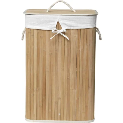 Coș rufe BAMBUS rectangular cu capac 35X23X64 cm - BAMBOO / IN | Organizatoare baie
