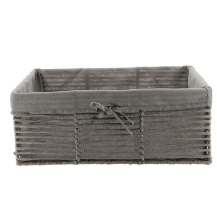 Coș depozitare HÂRTIE / METAL / IN 44X31X17 cm CM - Gri | Organizatoare baie