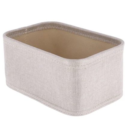 Coș depozitare rectangular EVA POLIESTER 26X17.5X12 CM – Crem | Organizatoare baie