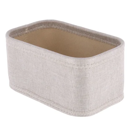 Coș depozitare rectangular EVA POLIESTER 22X14X6.5 cm – Crem | Organizatoare baie