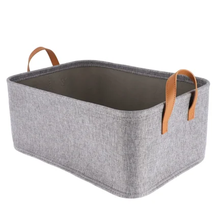 Coș depozitare rectangular EVA POLIESTER 44X31X18 cm - Gri | Organizatoare baie