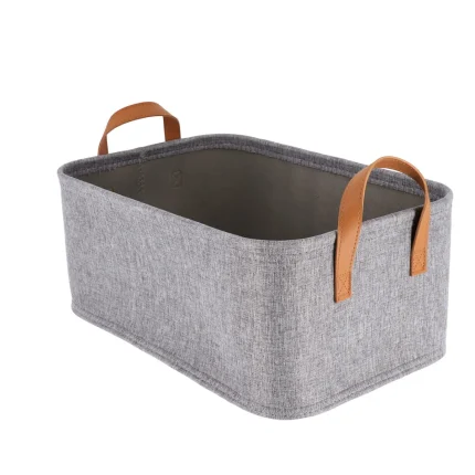 Coș depozitare rectangular EVA POLIESTER 39X27X17 cm - Gri | Organizatoare baie