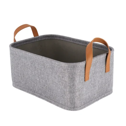 Coș depozitare rectangular EVA POLIESTER 34X23.5X15.5 cm - Gri | Organizatoare baie
