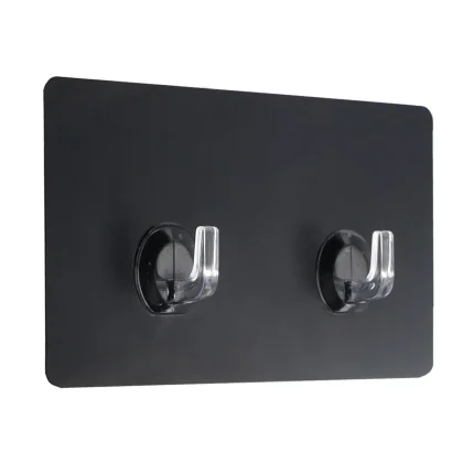 CÂRLIG X2 ADEZIV – NEGRU | CUIERE BAIE