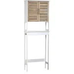 Raft depozitare deasupra toaletă MDF 2 uși/1 raft 179×23×63 cm - STOCKHOLM / Alb | Mobilier depozitare baie