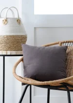 Pernă decorativă Duo 40X40 cm, culoare gri, 100% bumbac - imagine 2